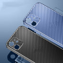 Metal Frame Carbon Fiber Phone Case For iPhone XR(Black)