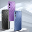 For Huawei P30 Pro Metal Frame Carbon Fiber Phone Case(Blue)