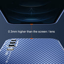 For Huawei P30 Pro Metal Frame Carbon Fiber Phone Case(Blue)