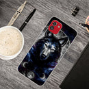 For Samsung Galaxy A03 International Version Shockproof Painted Transparent TPU Protective Phone Case(Magic Wolf)