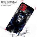 For Samsung Galaxy A03 International Version Shockproof Painted Transparent TPU Protective Phone Case(Magic Wolf)