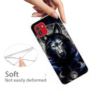 For Samsung Galaxy A03 International Version Shockproof Painted Transparent TPU Protective Phone Case(Magic Wolf)