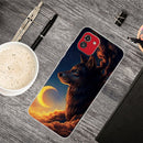 For Samsung Galaxy A03 International Version Shockproof Painted Transparent TPU Protective Phone Case(Sky Wolf)