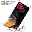 For Samsung Galaxy A03 International Version Shockproof Painted Transparent TPU Protective Phone Case(Sky Wolf)