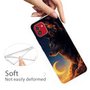 For Samsung Galaxy A03 International Version Shockproof Painted Transparent TPU Protective Phone Case(Sky Wolf)