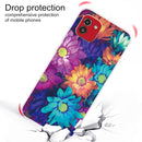 For Samsung Galaxy A03 International Version Shockproof Painted Transparent TPU Protective Phone Case(Color Chrysanthemum)