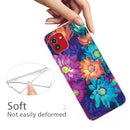 For Samsung Galaxy A03 International Version Shockproof Painted Transparent TPU Protective Phone Case(Color Chrysanthemum)
