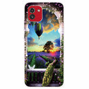 For Samsung Galaxy A03 International Version Shockproof Painted Transparent TPU Protective Phone Case(Balloon Peacock)