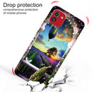 For Samsung Galaxy A03 International Version Shockproof Painted Transparent TPU Protective Phone Case(Balloon Peacock)