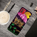 For Samsung Galaxy A03 International Version Shockproof Painted Transparent TPU Protective Phone Case(Umbrella Owl)