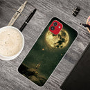 For Samsung Galaxy A03 International Version Shockproof Painted Transparent TPU Protective Phone Case(Pull the Moon)