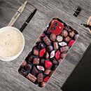 For Samsung Galaxy A03 International Version Shockproof Painted Transparent TPU Protective Phone Case(Love Chocolate)