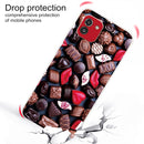 For Samsung Galaxy A03 International Version Shockproof Painted Transparent TPU Protective Phone Case(Love Chocolate)