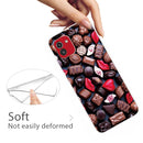 For Samsung Galaxy A03 International Version Shockproof Painted Transparent TPU Protective Phone Case(Love Chocolate)