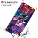 For Samsung Galaxy A03 International Version Shockproof Painted Transparent TPU Protective Phone Case(Color Building Blocks)