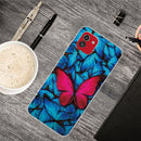 For Samsung Galaxy A03 International Version Shockproof Painted Transparent TPU Protective Phone Case(Big Red Butterfly)