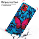 For Samsung Galaxy A03 International Version Shockproof Painted Transparent TPU Protective Phone Case(Big Red Butterfly)