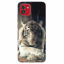 For Samsung Galaxy A03 International Version Shockproof Painted Transparent TPU Protective Phone Case(White Tiger)