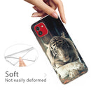 For Samsung Galaxy A03 International Version Shockproof Painted Transparent TPU Protective Phone Case(White Tiger)