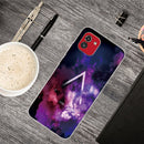 For Samsung Galaxy A03 International Version Shockproof Painted Transparent TPU Protective Phone Case(Triangle Starry Sky)