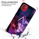 For Samsung Galaxy A03 International Version Shockproof Painted Transparent TPU Protective Phone Case(Triangle Starry Sky)