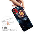 For Samsung Galaxy A03 International Version Shockproof Painted Transparent TPU Protective Phone Case(Snow Lotus)
