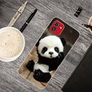 For Samsung Galaxy A03 International Version Shockproof Painted Transparent TPU Protective Phone Case(Say Hello Panda)