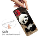 For Samsung Galaxy A03 International Version Shockproof Painted Transparent TPU Protective Phone Case(Say Hello Panda)
