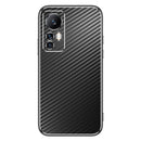 For Xiaomi 12 Pro Metal Frame Carbon Fiber Phone Case(Black)