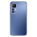 For Xiaomi 12 Pro Metal Frame Carbon Fiber Phone Case(Blue)