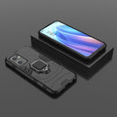 For OPPO Reno7 5G International Version Shockproof PC + TPU Protective Phone Case with Magnetic Ring Holder(Black)