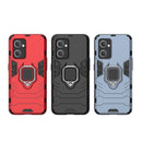 For OPPO Reno7 5G International Version Shockproof PC + TPU Protective Phone Case with Magnetic Ring Holder(Black)