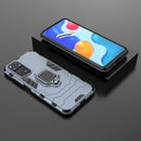 For Xiaomi Redmi Note 11 / Note 11S Global Shockproof PC + TPU Protective Phone Case with Magnetic Ring Holder(Navy Blue)