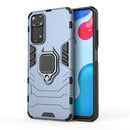 For Xiaomi Redmi Note 11 / Note 11S Global Shockproof PC + TPU Protective Phone Case with Magnetic Ring Holder(Navy Blue)