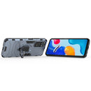 For Xiaomi Redmi Note 11 / Note 11S Global Shockproof PC + TPU Protective Phone Case with Magnetic Ring Holder(Navy Blue)