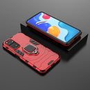 For Xiaomi Redmi Note 11 / Note 11S Global Shockproof PC + TPU Protective Phone Case with Magnetic Ring Holder(Red)