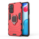 For Xiaomi Redmi Note 11 / Note 11S Global Shockproof PC + TPU Protective Phone Case with Magnetic Ring Holder(Red)