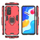 For Xiaomi Redmi Note 11 / Note 11S Global Shockproof PC + TPU Protective Phone Case with Magnetic Ring Holder(Red)