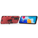 For Xiaomi Redmi Note 11 / Note 11S Global Shockproof PC + TPU Protective Phone Case with Magnetic Ring Holder(Red)