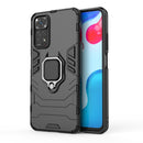 For Xiaomi Redmi Note 11 / Note 11S Global Shockproof PC + TPU Protective Phone Case with Magnetic Ring Holder(Black)