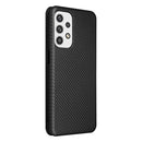 For Samsung Galaxy A23 5G Carbon Fiber Texture Horizontal Flip PU Phone Case(Black)