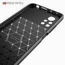 For Xiaomi Poco X4 Pro 5G Brushed Texture Carbon Fiber TPU Phone Case(Black)