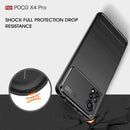 For Xiaomi Poco X4 Pro 5G Brushed Texture Carbon Fiber TPU Phone Case(Black)