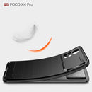 For Xiaomi Poco X4 Pro 5G Brushed Texture Carbon Fiber TPU Phone Case(Black)
