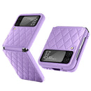 For Samsung Galaxy Z Flip3 5G Rhombus Hinge Phone Case(Purple)