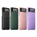 For Samsung Galaxy Z Flip3 5G Rhombus Hinge Phone Case(Pink)