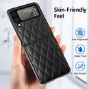 For Samsung Galaxy Z Flip3 5G Rhombus Hinge Phone Case(Pink)