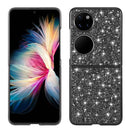 For Huawei P50 Pocket Glitter Powder Shockproof TPU Folding Phone Case(Black)