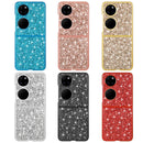 For Huawei P50 Pocket Glitter Powder Shockproof TPU Folding Phone Case(Black)