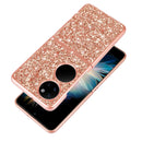 For Huawei P50 Pocket Glitter Powder Shockproof TPU Folding Phone Case(Black)